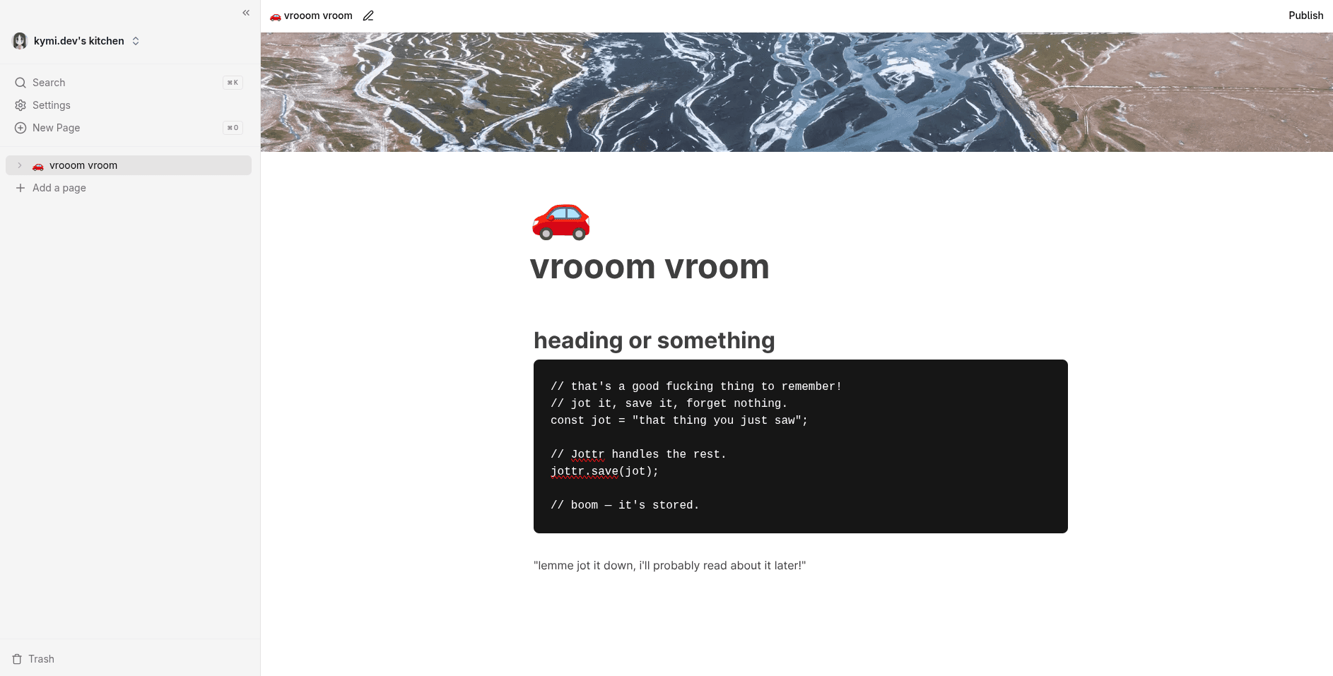 Jottr Interface Demo